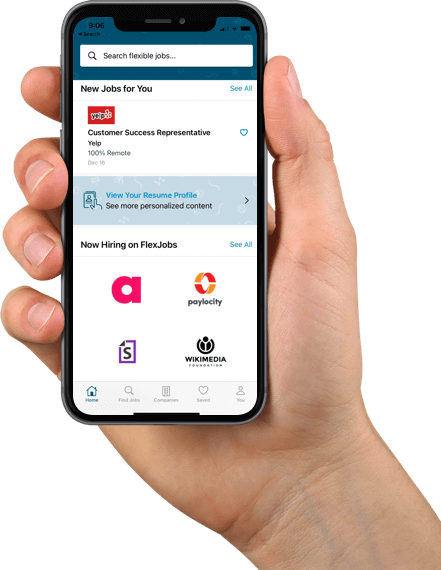 FlexJobs App Dashboard